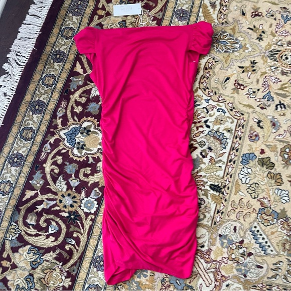 Reformation Ruched Pink Dress NWT - Picture 3 of 9